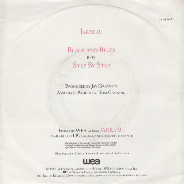 Al Jarreau : Black And Blues (7", Single)