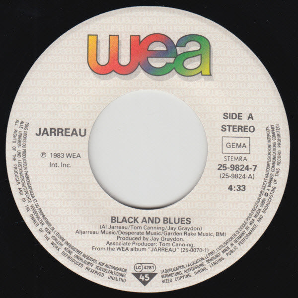 Al Jarreau : Black And Blues (7", Single)