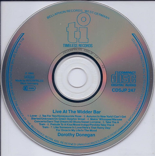 Dorothy Donegan : Live At The Widder Bar (CD, Album)