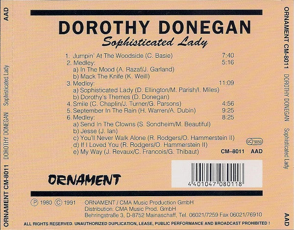 Dorothy Donegan : Sophisticated Lady (CD, Album)