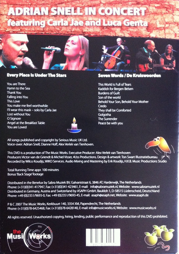 Adrian Snell : Every Place Is Under The Stars - Seven Words / De Kruiswoorden (DVD-V)