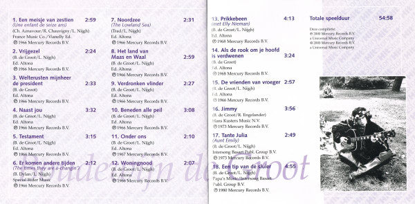 Boudewijn De Groot : HitStory (CD, Comp)