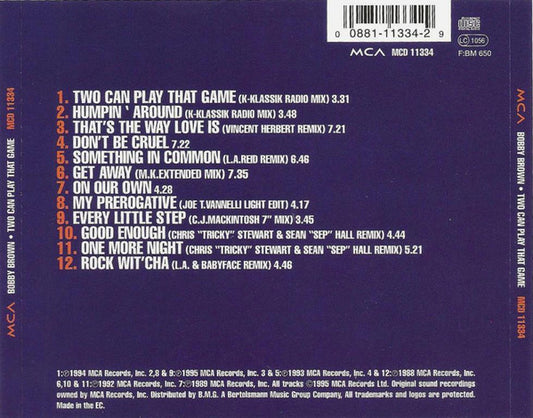 Bobby Brown : Two Can Play That Game (CD, Comp)