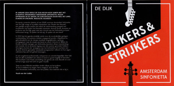 De Dijk & Amsterdam Sinfonietta : Dijkers & Strijkers (CD, Album)