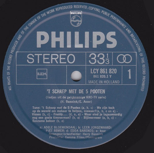 Adèle Bloemendaal, Leen Jongewaard, Piet Römer : Liedjes Uit 't Schaep Met De 5 Pooten (LP, Album)