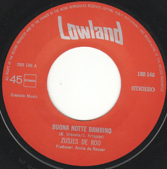 Zusjes De Roo : Buona Notte Bambino (7")