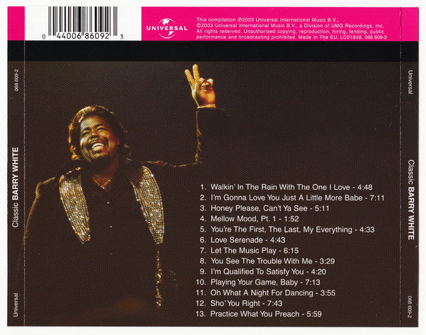 Barry White : Classic Barry White (CD, Comp, RM)