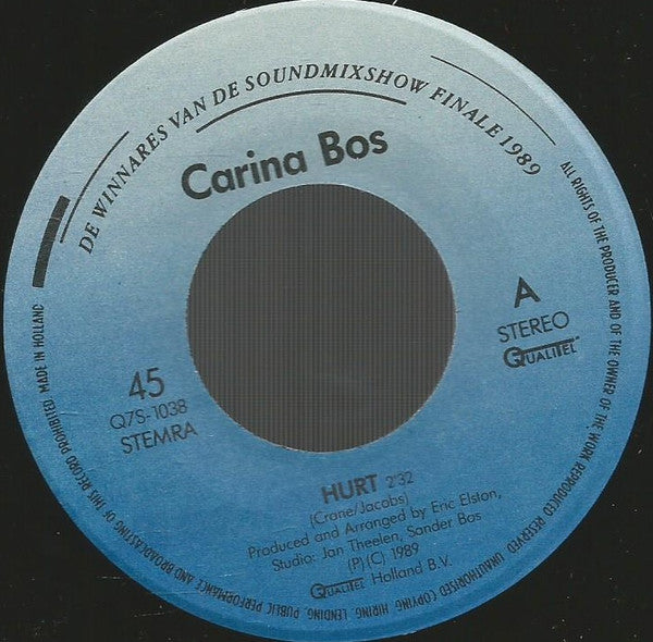 Carina Bos : Hurt (7", Single)