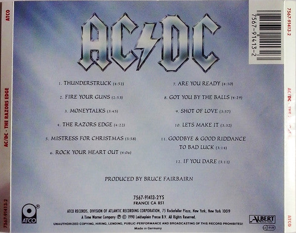 AC/DC : The Razors Edge (CD, Album, RE)