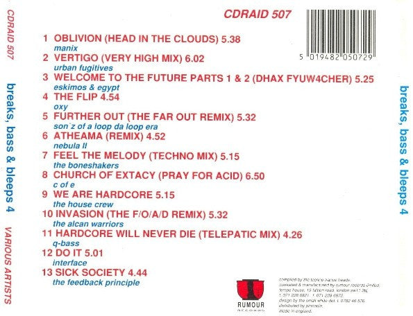 Various : Breaks, Bass & Bleeps 4 (CD, Comp)