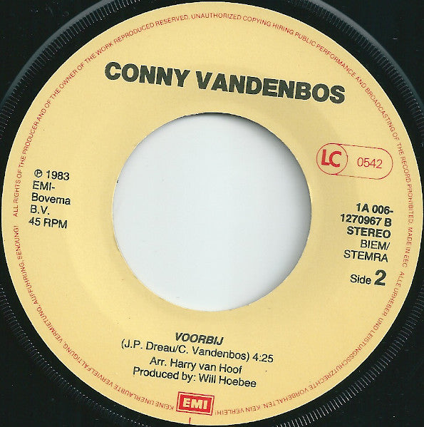 Conny Vandenbos : Toereloereloereloe (7", Single)