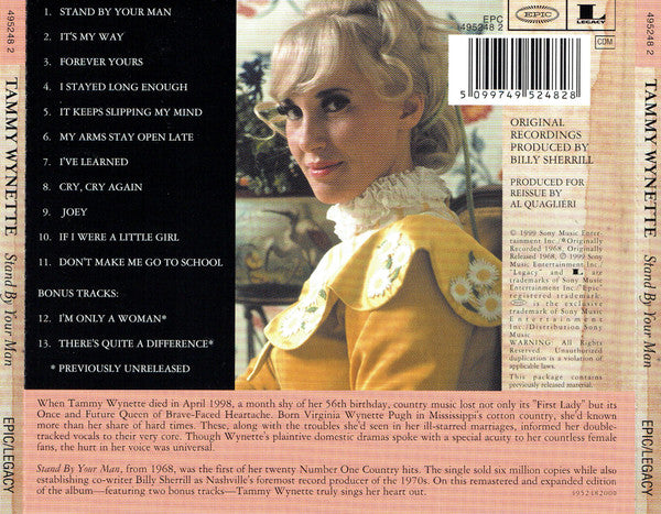 Tammy Wynette : Stand By Your Man (CD, Album, RE)