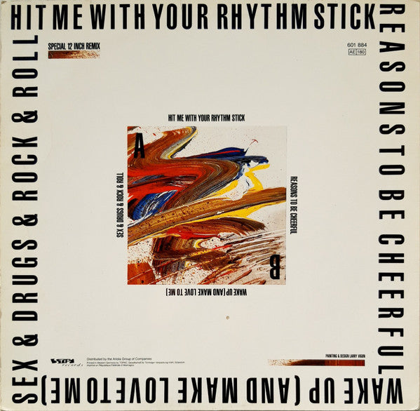 Ian Dury And The Blockheads : Hit Me With Your Rhythm Stick (Remixed By Paul Hardcastle) (12")