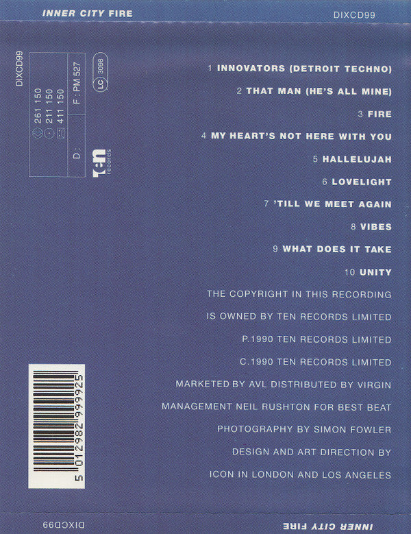 Inner City : Fire (CD, Album)
