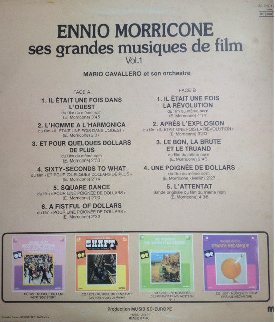 Ennio Morricone, Mario Cavallero Et Son Orchestre : Ses Grandes Musiques De Film Vol.1 (LP, Album, RE)