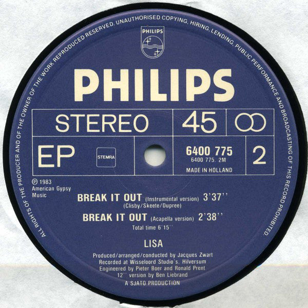 Lisa Boray : Break It Out (12", EP)