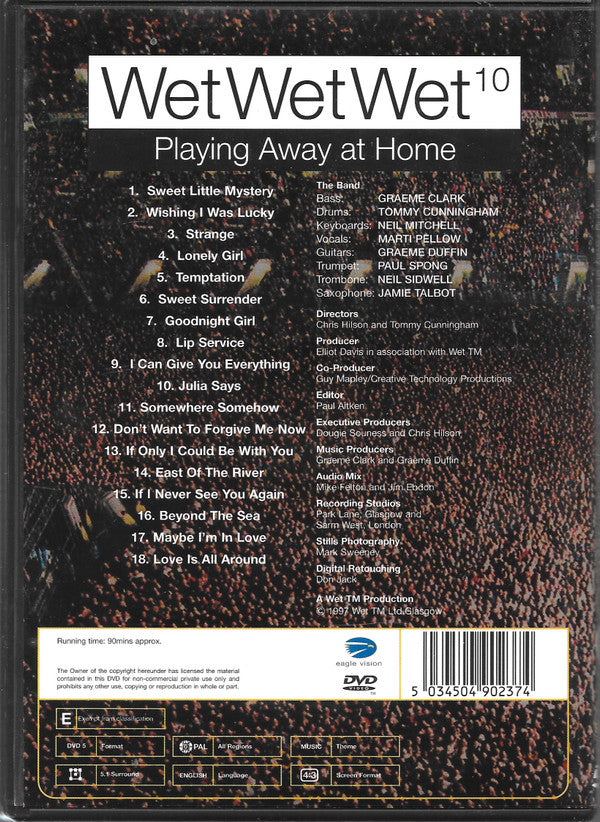 Wet Wet Wet : 10 Playing Away At Home (Live At Celtic Park, Glasgow, 7th September 1997) (DVD-V, PAL)