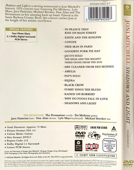 Joni Mitchell : Shadows And Light (DVD-V, PAL)