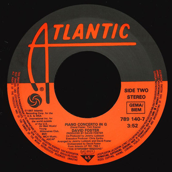 David Foster : Winter Games (7")