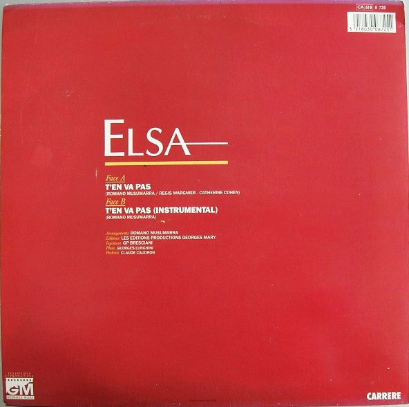 Elsa (2) : T'en Va Pas (Remix) (12", Maxi)