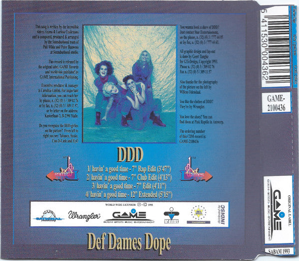 Def Dames Dope : Havin' A Good Time (CD, Maxi)
