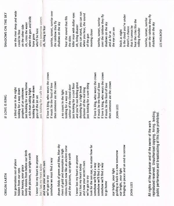 Barclay James Harvest : Welcome To The Show (Cass, Album)