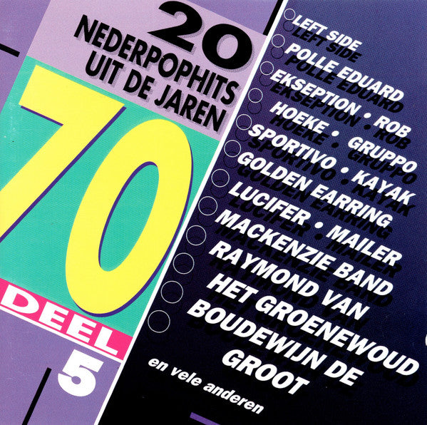 Various : 20 Nederpophits Uit De Jaren 70 Deel 5 (CD, Comp)