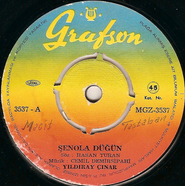 Yıldıray Çınar : Şenola Düğün / Hanım Can (7", Single)