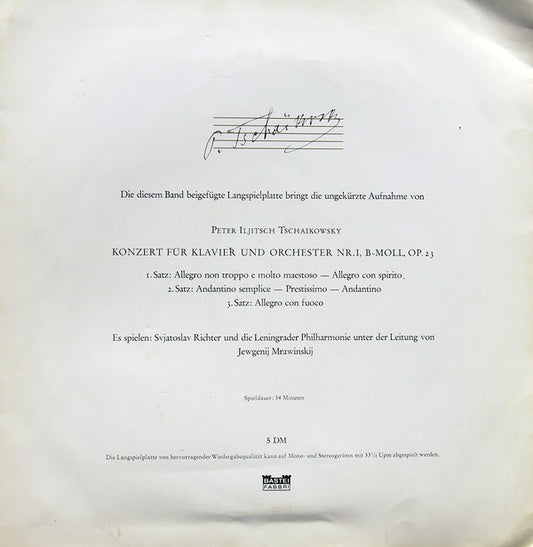 Pyotr Ilyich Tchaikovsky : Peter Iljitsch Tschaikowsky In 5 Folgen · Band I (10")