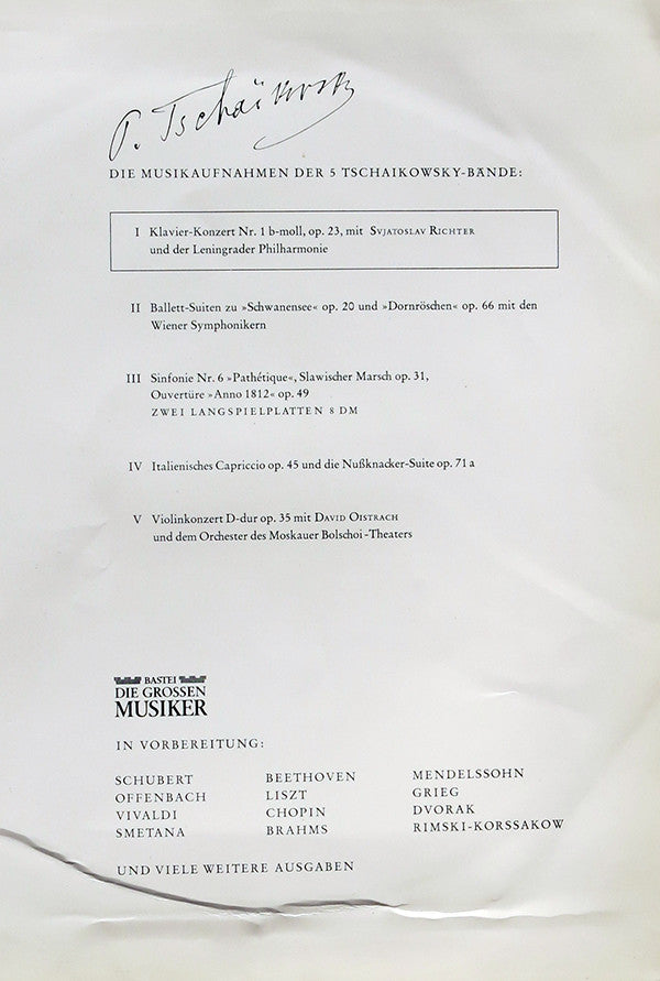 Pyotr Ilyich Tchaikovsky : Peter Iljitsch Tschaikowsky In 5 Folgen · Band I (10")
