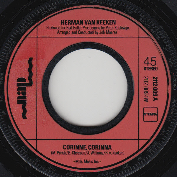 Herman van Keeken : Corrine Corrina (7", Single)