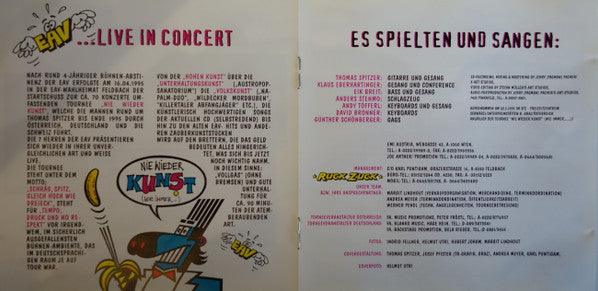 EAV (Erste Allgemeine Verunsicherung) : Kunst-Tour 95 - Live (CD, Album)
