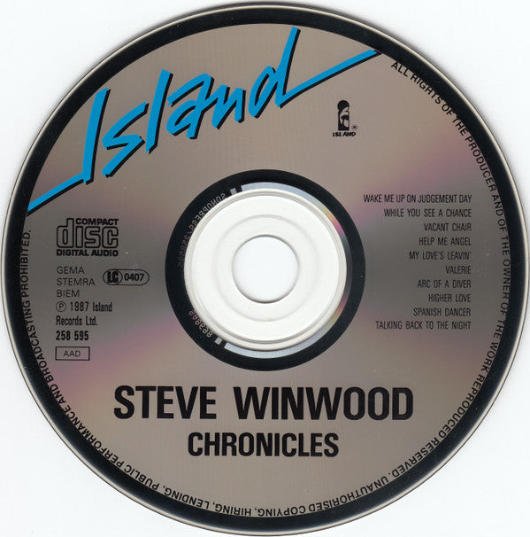 Steve Winwood : Chronicles (CD, Comp)