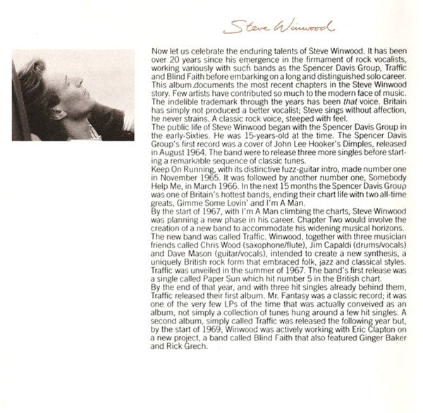 Steve Winwood : Chronicles (CD, Comp)