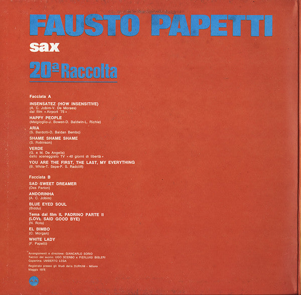 Fausto Papetti : 20ª  Raccolta (LP, Album, Gat)