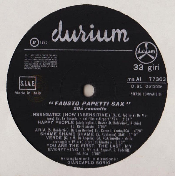 Fausto Papetti : 20ª  Raccolta (LP, Album, Gat)