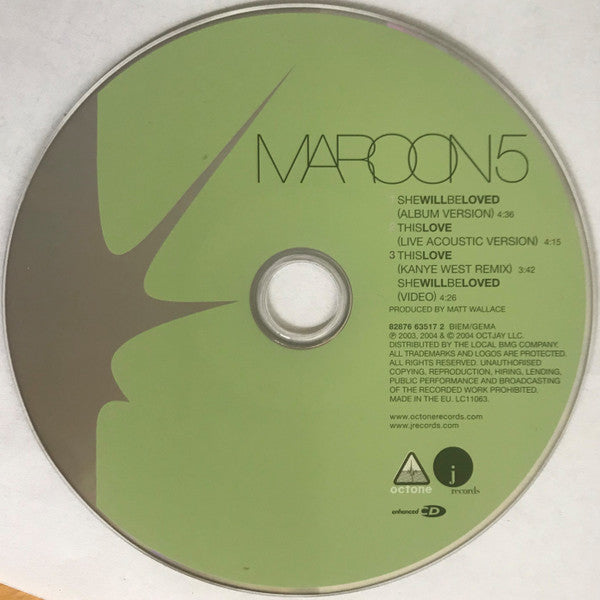 Maroon 5 : She Will Be Loved (CD, Maxi, Enh)