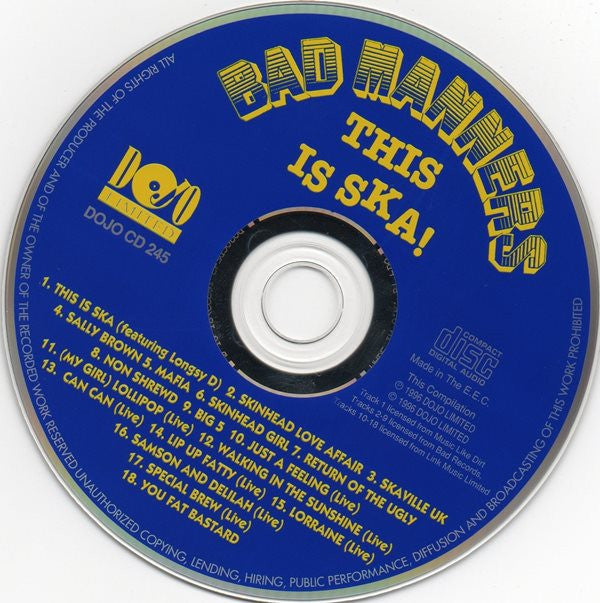 Bad Manners : This Is Ska! (CD, Comp)