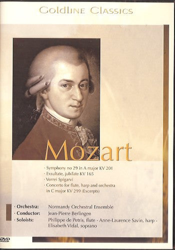Wolfgang Amadeus Mozart, Normandy Orchestral Ensemble, Jean-Pierre Berlingen, Philippe de Petris, Anne-Laurence Savin, Elizabeth Vidal : Symphony No 29 In A Major Kv 201 / Excultate, Jubilate Kv 165 / Vorrei Spigarvi /  	Concerto For Flute, Harp And Orchestra In C Major Kv 299 (Excerpts) (DVD-V)