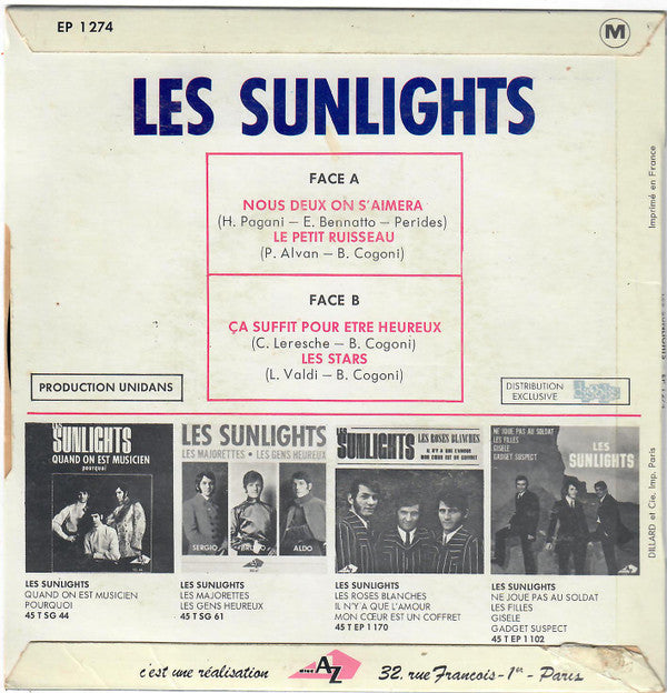 Les Sunlights : Nous Deux On S'aimera  (7", EP)