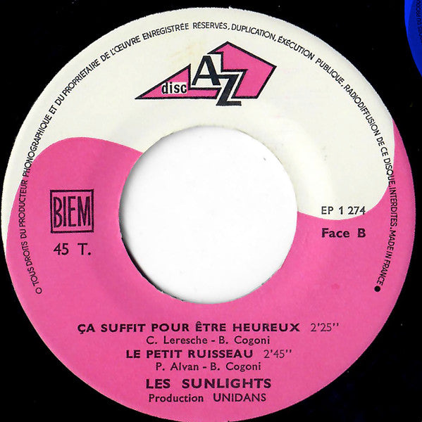 Les Sunlights : Nous Deux On S'aimera  (7", EP)