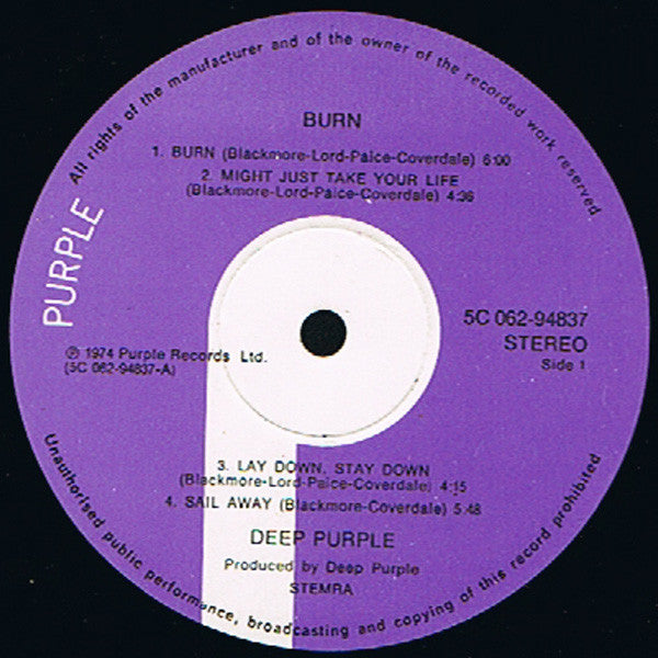 Deep Purple : Burn (LP, Album)