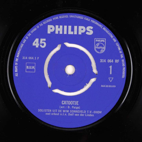 Solisten Uit De Wim Sonneveld TV-Show : Katootje (7", Single, Mono)