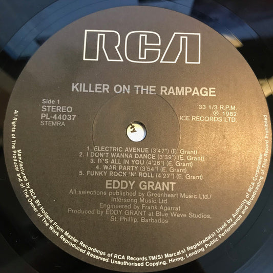 Eddy Grant : Killer On The Rampage (LP, Album)