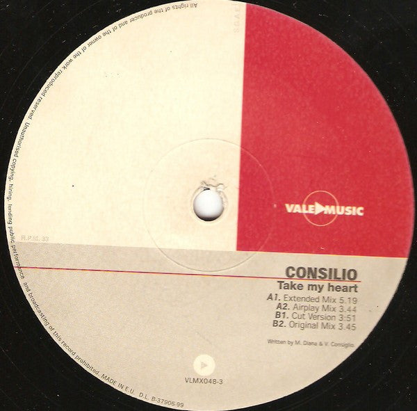 Consilio : Take My Heart (12")