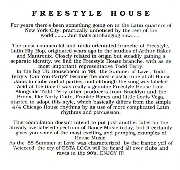 Various : Esta Loca New York Freestyle House (CD, Comp)