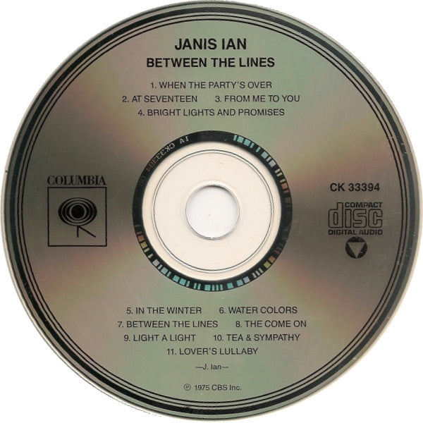 Janis Ian : Between The Lines (CD, Album, RE)