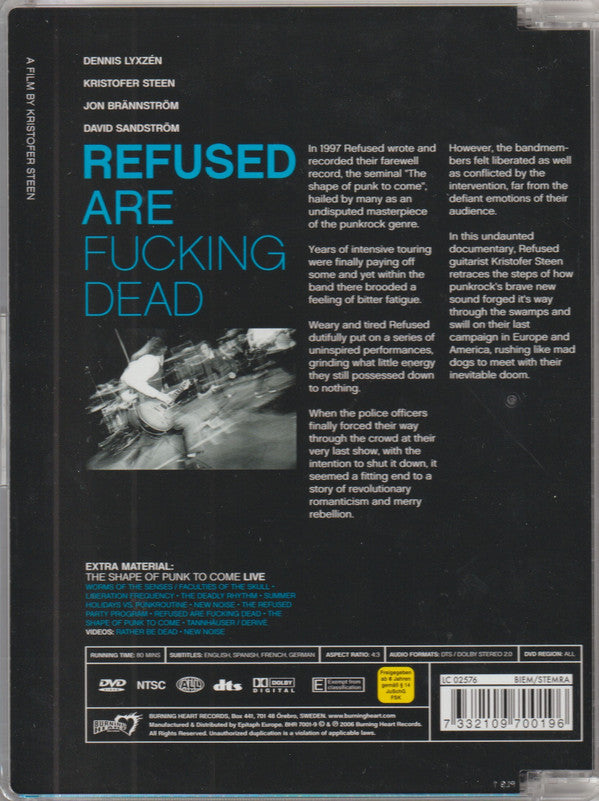 Refused : Refused Are Fucking Dead (DVD-V, NTSC, Reg)