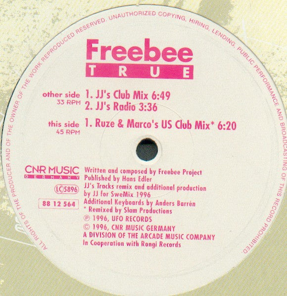 Freebee : True (12")