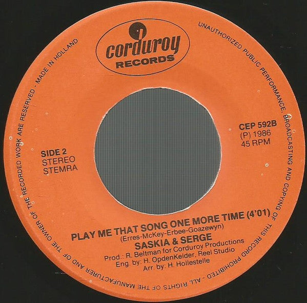 Saskia & Serge : Yippy Ah Yeah (7", Single)